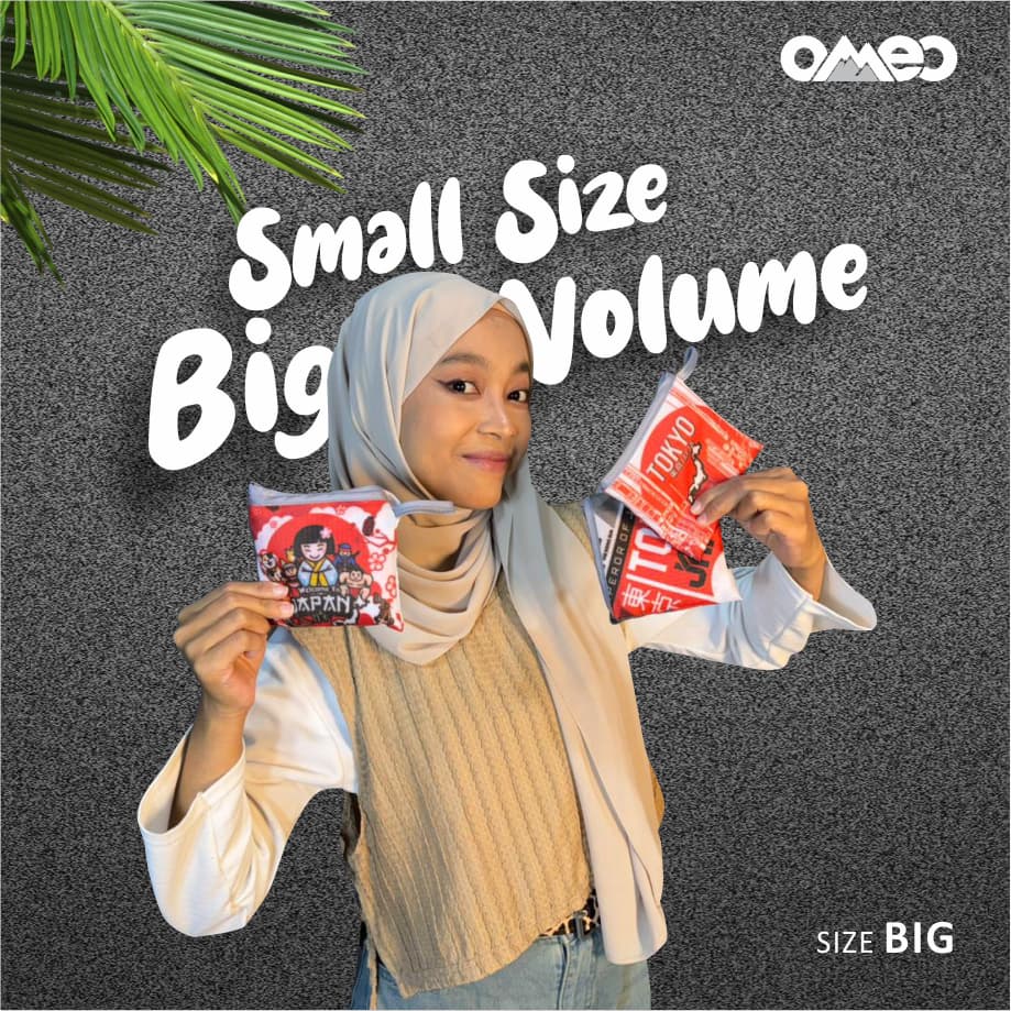 OMEO Tas Belanja Lipat Shopping Bag Jepang Tokyo Size Big TB 63