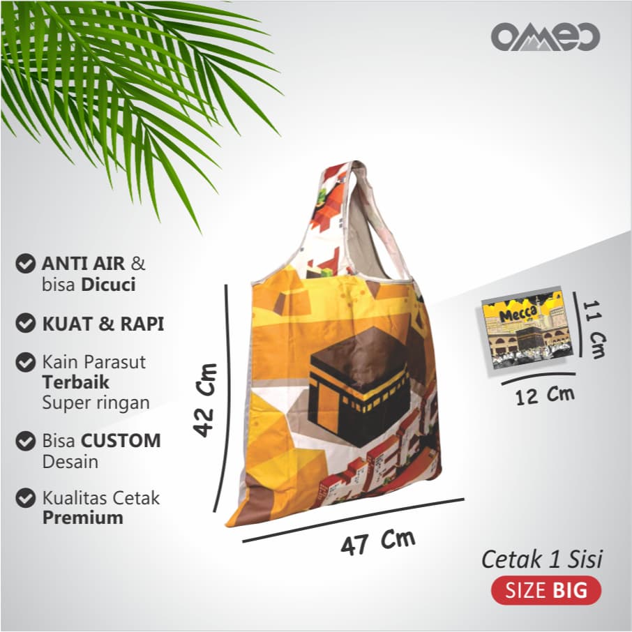 Oleh Oleh HAJI dan UMROH Souvenir Tas Belanja Lipat Size Big TB 65