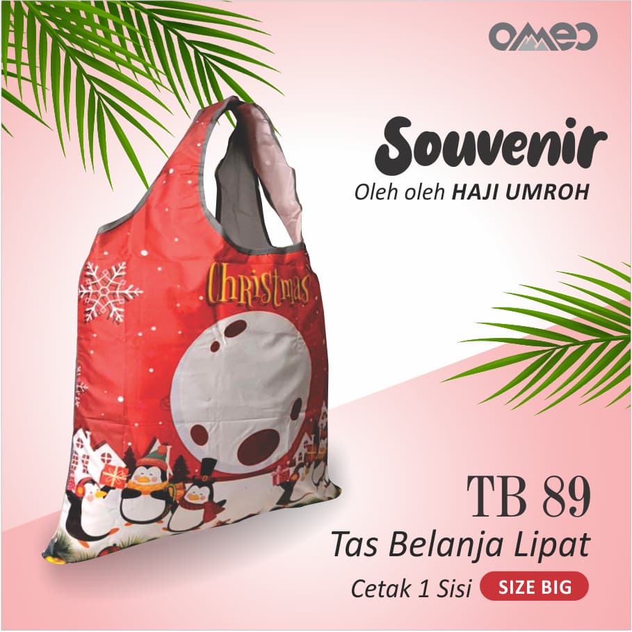Tas Belanja Lipat / Shopping Bag Limited Edition SIZE BIG CHRISTMAS OMEO TB 89