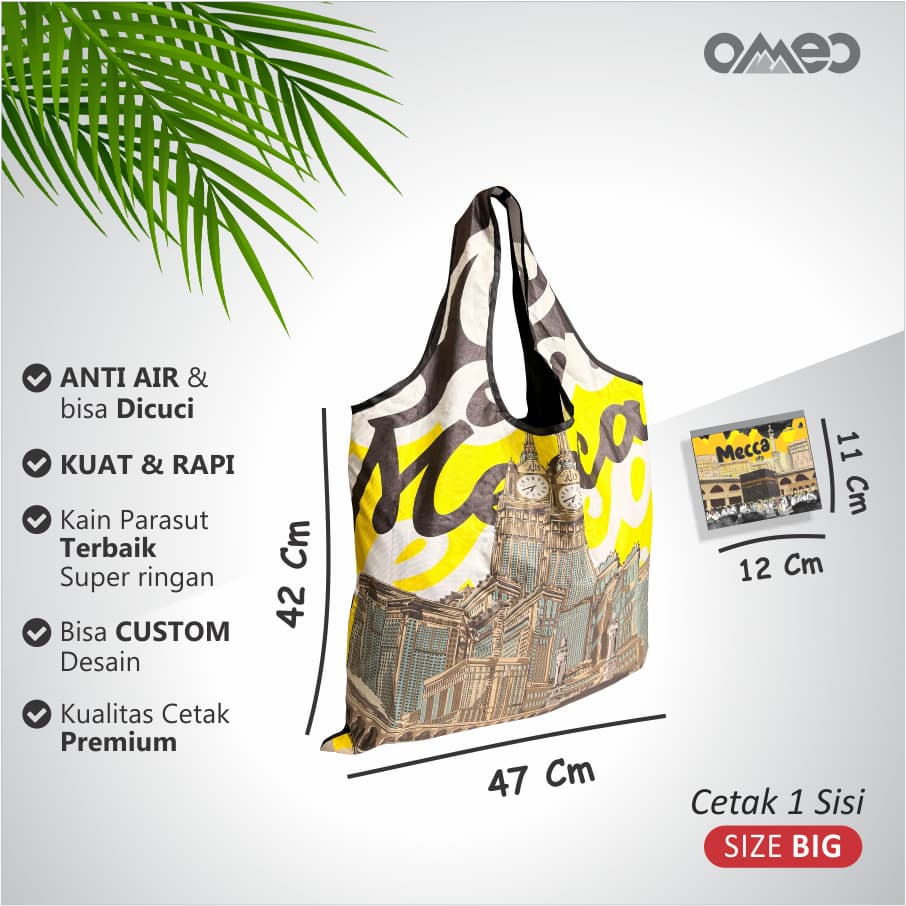 Oleh Oleh HAJI dan UMROH Souvenir Tas Belanja Lipat Size BIG TB 30