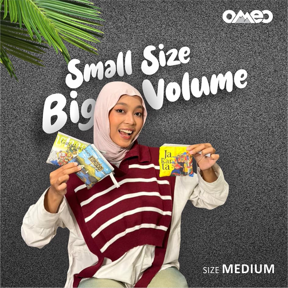 Shopping Bag Lipat Tas Belanja Totebag Lipat Full Printing Waterproof Medium CHRISTMAS OMEO BM 89