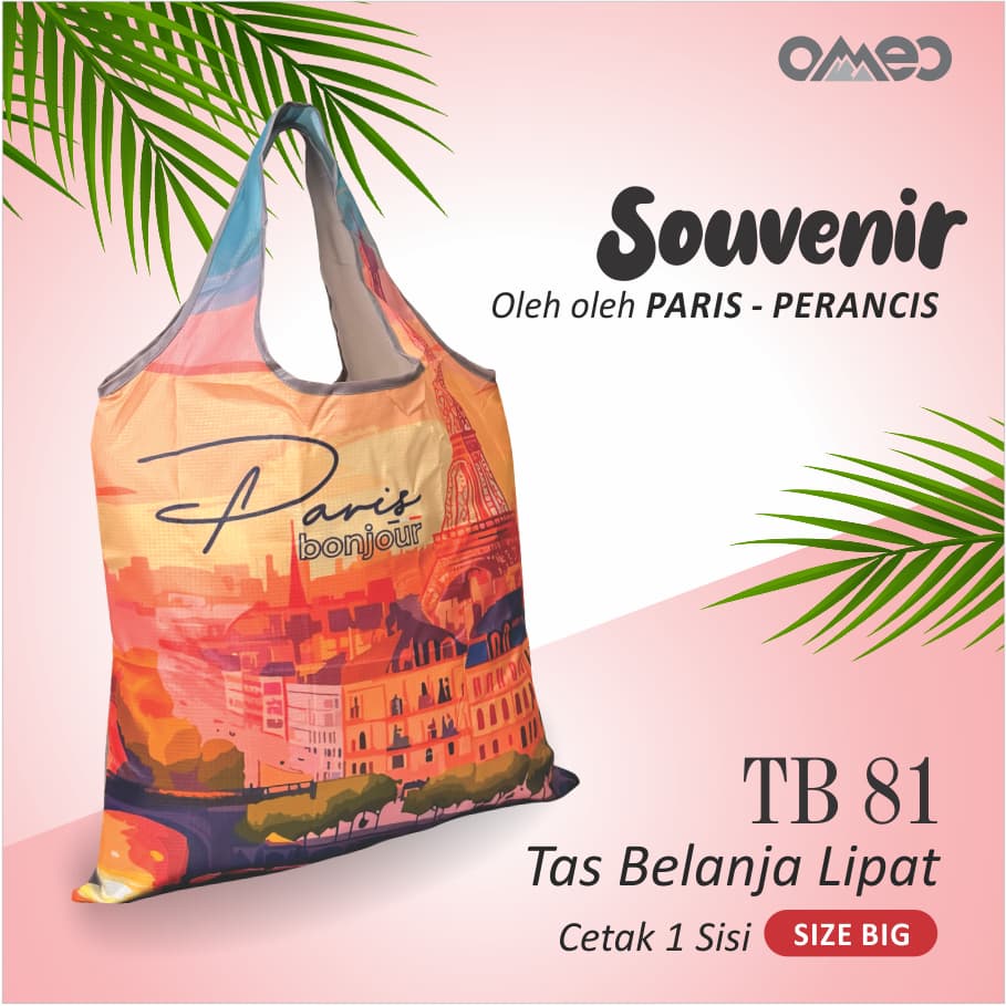 Tas Belanja Lipat / Shopping Bag Limited Edition BIG size BIG PARIS OMEO TB 81