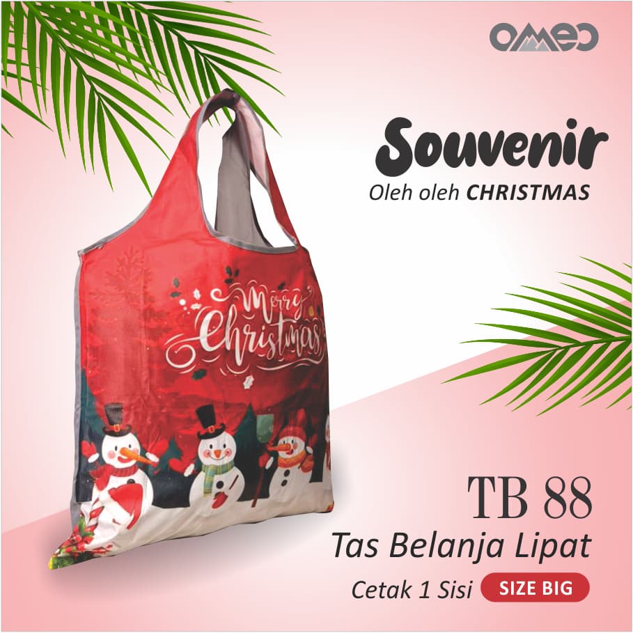 Tas Belanja Lipat / Shopping Bag Limited Edition SIZE BIG CHRISTMAS OMEO TB 88