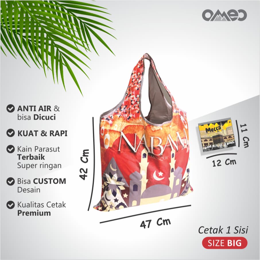 Oleh Oleh HAJI dan UMROH Souvenir Tas Belanja Lipat Size Big TB 110