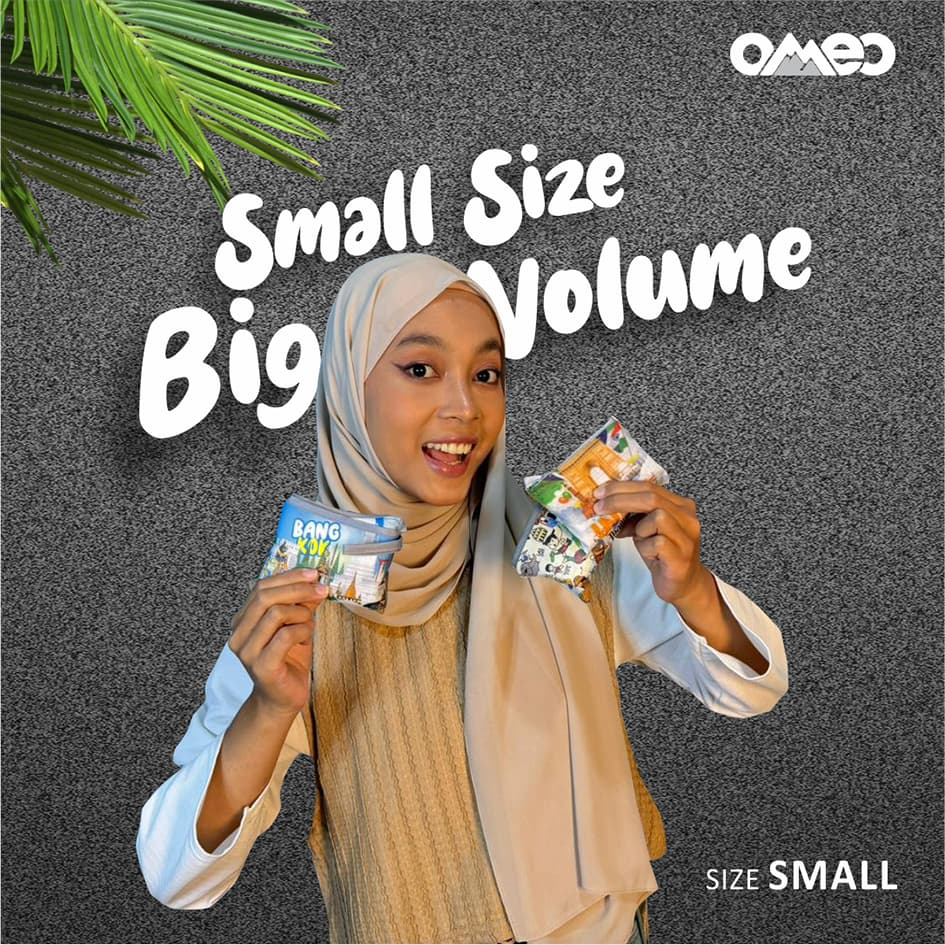 OMEO Tas Belanja Lipat Printing Motif Kucing Full Anti Air Size Small SK 23