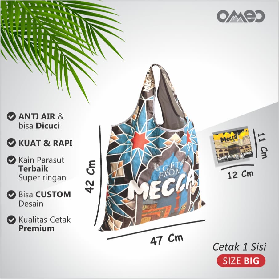 Oleh Oleh HAJI dan UMROH Souvenir Tas Belanja Lipat Size Big TB 139