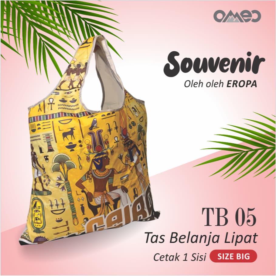 Tas Belanja Lipat / Shopping Bag Full Printing Limited Edition size BIG CAIRO OMEO TB 5