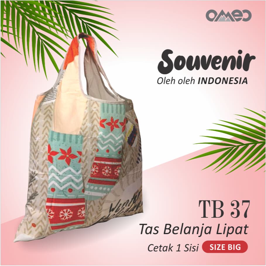 Tas Belanja Lipat / Shopping Bag Full Printing Limited Edition size BIG OMEO TB 37