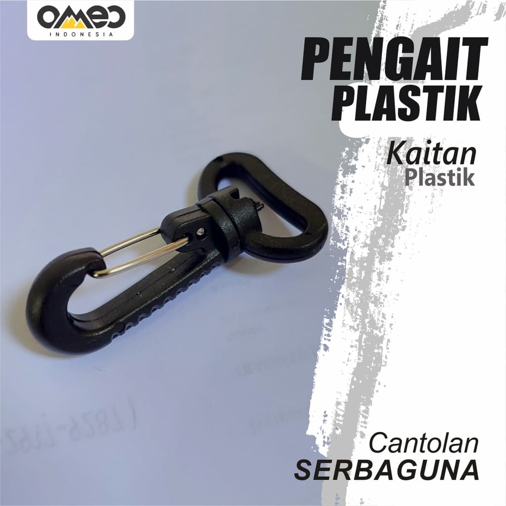 Pengait Plastik / Cantolan Tali Panjang Plastik / Klip Hook Cantolan Plastik 3,8 cm
